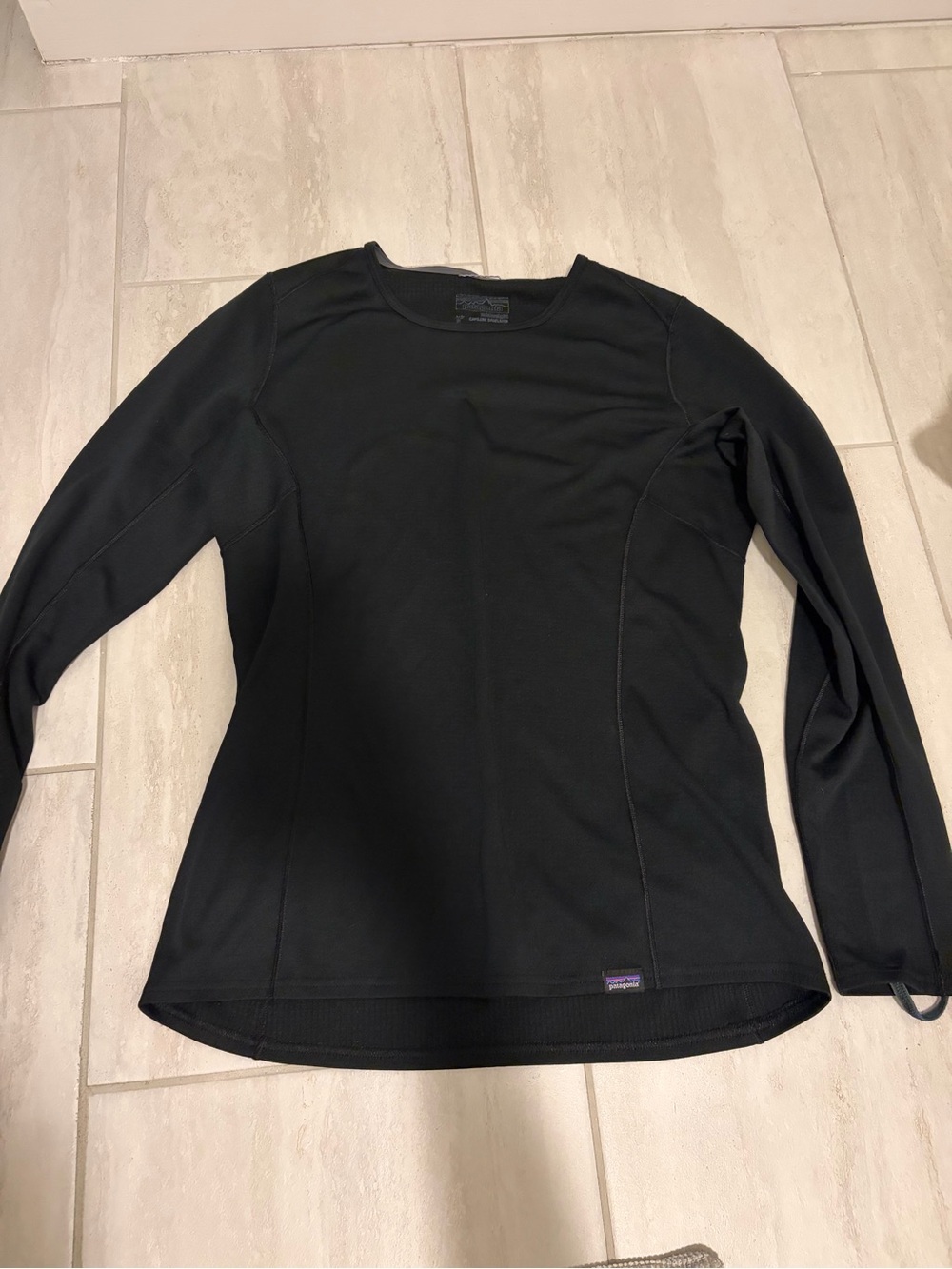 Patagonia Black Long-Sleeve Women’s Capilene Baselayer Top Size S